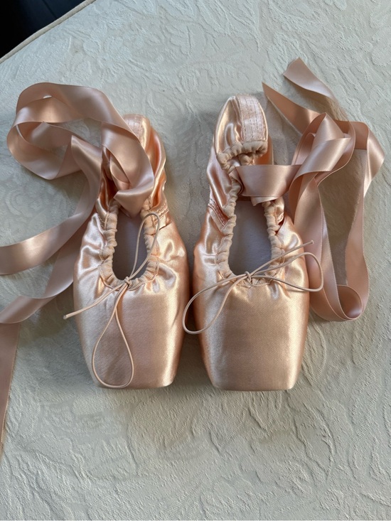 Day Dance Shoes - Satin Pointe Ballet Flats in Rose Gold